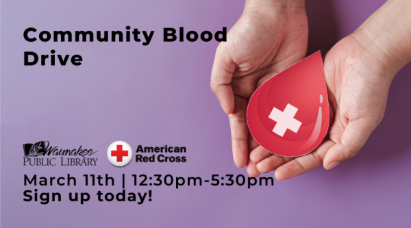 Community Blood Drive March 11th 12-30pm-5:30pm